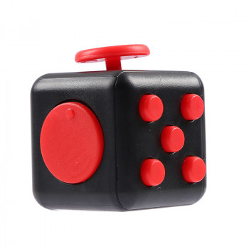 Кубик антистресс Fidget Cube 6220 2.8х2.8 см черный с красным