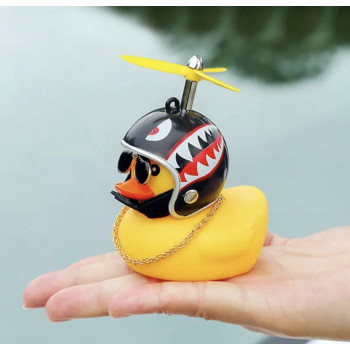 Автомобильная утка с шлемом и креплением Funny Ducks Black Shark Teeth 5181