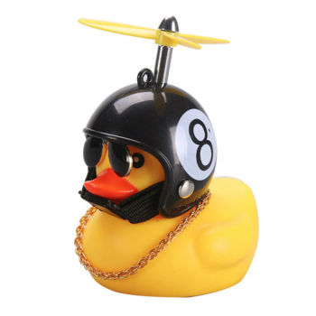 Автомобильная утка с шлемом и креплением Funny Ducks Black Number 8 5180
