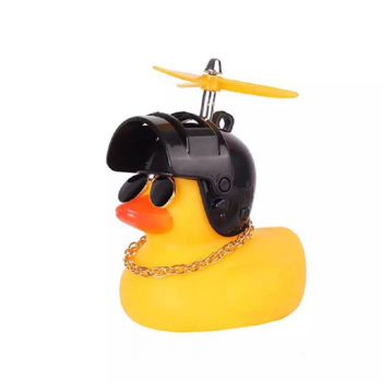 Автомобильная утка с шлемом и креплением Funny Ducks Black 8062