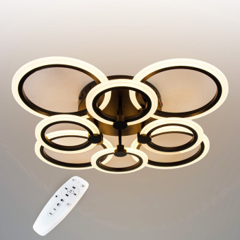 Потолочная LED люстра, светильник светодиодный черный Sunlight 6326/4+4