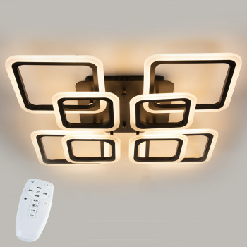 Потолочная LED люстра, светильник светодиодный черный Sunlight  5331/4+4