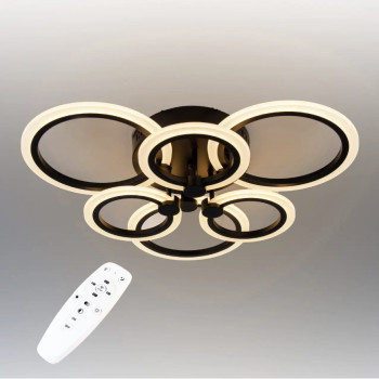 Потолочная LED люстра, светильник светодиодный черный Sunlight 6326/3+3