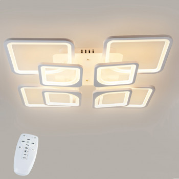 Потолочная LED люстра, светильник светодиодный белый Sunlight 5631/4+4