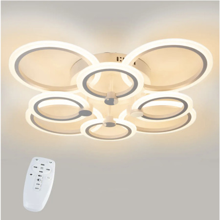 Потолочная LED люстра, светильник светодиодный белый Sunlight 6326/4+4