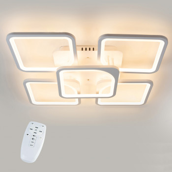 Потолочная LED люстра, светильник светодиодный белый Sunlight  5631/4+1