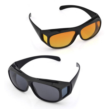 Антибликовые очки для водителей, HD Vision Wrap Arounds, поляризованные (2 шт./уп.) Антибликовые очки для водителей, HD Vision Wrap Arounds, поляризованные (2 шт./уп.)