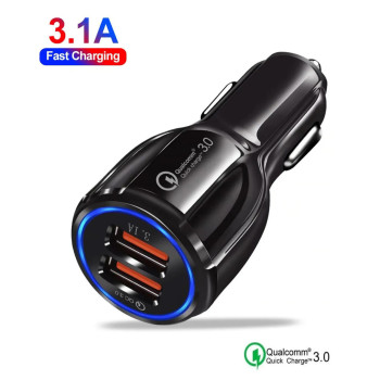 Автомобильное зарядное устройство в прикуриватель Car Charger SY681 3.1А QC3.0 2*USB зарядка в авто Автомобильное зарядное устройство в прикуриватель Car Charger SY681 3.1А QC3.0 2*USB зарядка в авто