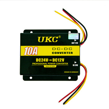 Преобразователь напряжения понижающий UKC DDC-10A 120W DC/DC 24V-12V 10A инвертор автомобильный с 24В/12В Преобразователь напряжения понижающий UKC DDC-10A 120W DC/DC 24V-12V 10A инвертор автомобильный с 24В/12В