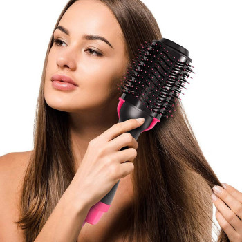Фен-браш с расческой, щетка для укладки волос One Step Hair Dryer, расческа выпрямитель волос (фен-щітка)