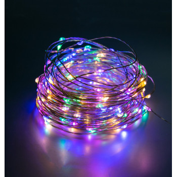 Гирлянда роса 20 метров Xmas 200 Led Copper Мультицветная, светодиодная гирлянда нить | гірлянда Гирлянда роса 20 метров Xmas 200 Led Copper Мультицветная, светодиодная гирлянда нить | гірлянда