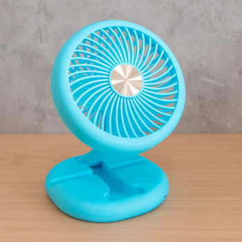 Мини вентилятор складной Mini Fan W1646 Голубой, настольный вентилятор от аккумулятора для офиса и дома Мини вентилятор складной Mini Fan W1646 Голубой, настольный вентилятор от аккумулятора для офиса и дома