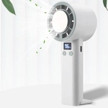 Портативный мини вентилятор Handheld fan с дисплеем XP-C01 12W, Бело-зеленый, аккумуляторный вентилятор Портативный мини вентилятор Handheld fan с дисплеем XP-C01 12W, Бело-зеленый, аккумуляторный вентилятор