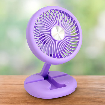 Настольный вентилятор на аккумуляторе складной, Mini Fan W1646 Фиолетовый, маленький вентилятор для офиса Настольный вентилятор на аккумуляторе складной, Mini Fan W1646 Фиолетовый, маленький вентилятор для офиса