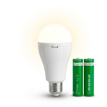 Лампа светодиодная с аккумулятором E27 New Emergency lamp 2x18650, смарт лампочка - аварийная лампа