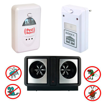 Комплект ультразвуковых отпугивателей Pest Reject, RIDDEX, Dual Sonic Pest Repeller, отпугиватель грызунов Комплект ультразвуковых отпугивателей Pest Reject, RIDDEX, Dual Sonic Pest Repeller, отпугиватель грызунов