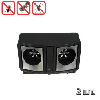 Комплект ультразвуковой отпугиватель грызунов (2шт.) Dual Sonic Pest Repeller ультразвук от мышей/крыс Комплект ультразвуковой отпугиватель грызунов (2шт.) Dual Sonic Pest Repeller ультразвук от мышей/крыс