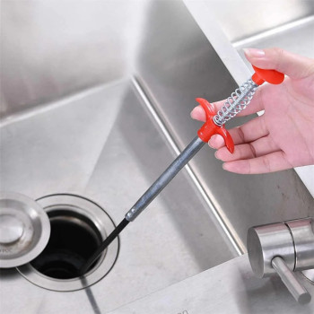 Трос для чистки труб канализации Cleaning hook №2 60 см, инструмент для прочистки засоров, гибкий захват Трос для чистки труб канализации Cleaning hook №2 60 см, инструмент для прочистки засоров, гибкий захват