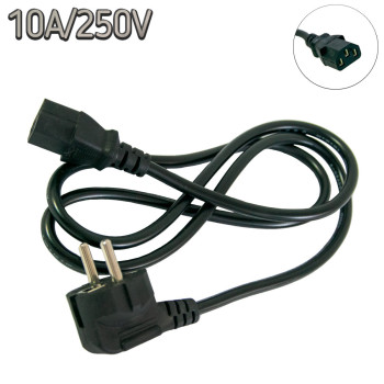 Кабель питания для компьютера CEE 7/7-C13 10A/250V 1.2м шнур для блока питания, провод питания для УПС Кабель питания для компьютера CEE 7/7-C13 10A/250V 1.2м шнур для блока питания, провод питания для УПС