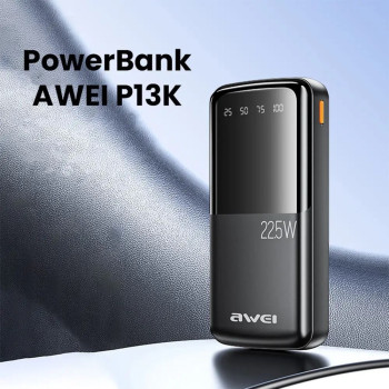 Повербанк Awei P13K 22,5W 20000mah, портативный аккумулятор для зарядки телефона\планшета, power bank для айфона Повербанк Awei P13K 22,5W 20000mah, портативный аккумулятор для зарядки телефона\планшета, power bank для айфона