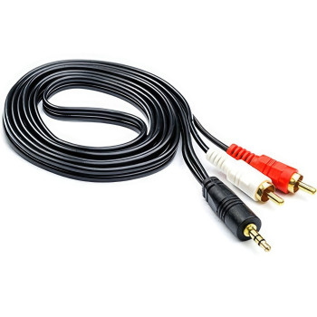 Кабель 3.5 на 2 тюльпана 2RCA-3.5mm 3015 1.3m Good, провод 3.5 jack на тюльпан для аудиоустройств Кабель 3.5 на 2 тюльпана 2RCA-3.5mm 3015 1.3m Good, провод 3.5 jack на тюльпан для аудиоустройств