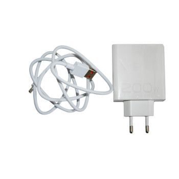 Блочок для зарядки телефона 200W Power Adapter Suit USB-A/USB-C с кабелем, зарядное устройство Блочок для зарядки телефона 200W Power Adapter Suit USB-A/USB-C с кабелем, зарядное устройство