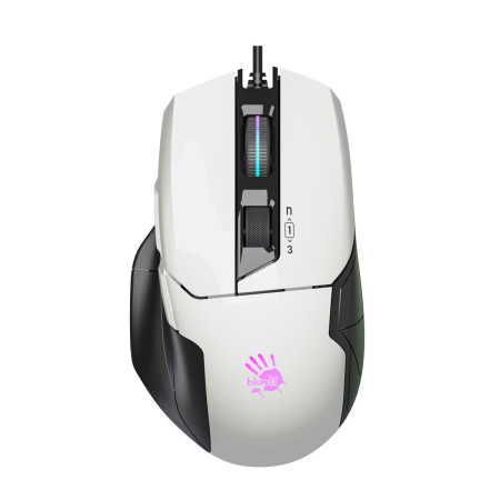 Мышь компьютерная проводная Bloody W70 Max Panda White белая с черным