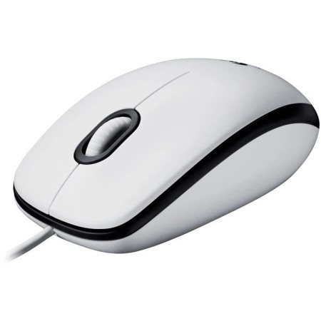 Мышь компьютерная проводная Logitech M100 White L910-006764 белая