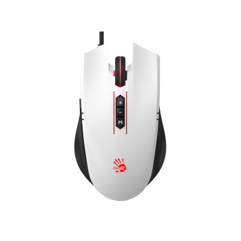 Мышь компьютерная проводная Bloody ES7 Panda White черная с белым