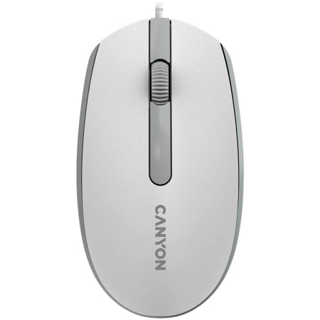 Мышь компьютерная проводная Canyon M-10 White/Gray CNE-CMS10WG светло-серая