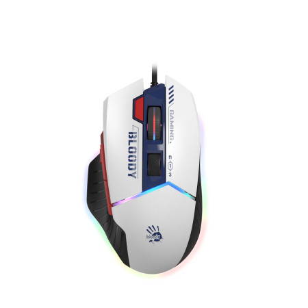 Мышь компьютерная проводная Bloody W95 Max Sports Navy белая