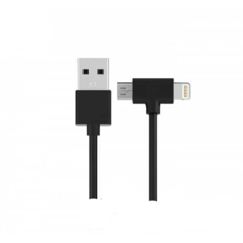 Кабель Combo 2-in-1 Axe Lightning/microUSB 1м black WK 304701