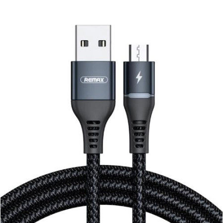 Кабель Remax Colorful Light USB-microUSB RC-152m-Black 1 м черный