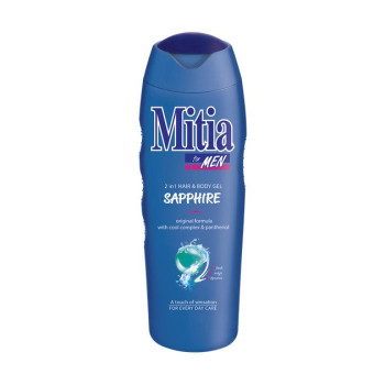 Мужской шампунь-гель для душа 2в1 Mitia Sapphire 8595025809476 400 мл