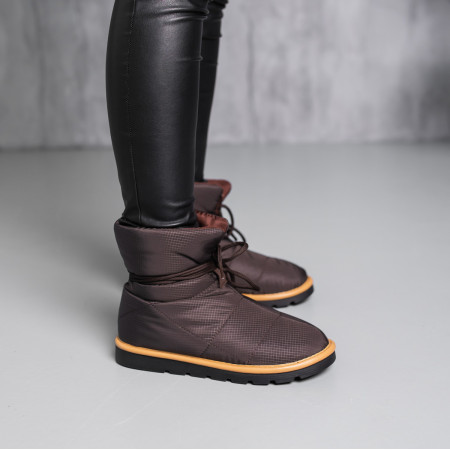 Ботинки дутики женские Fashion Jigsaw 3883 38 размер 24,5 см Коричневый