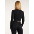 Кроп-топ лонгслив в рубчик CROP TOP RIB one size 18861 черный