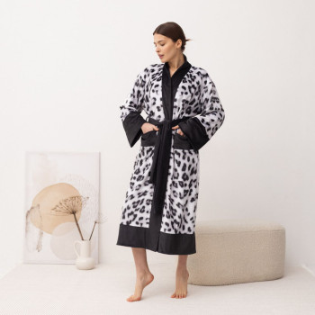Кимоно женское из плюшевого велюра Kimono Snow Leopard 18371 S