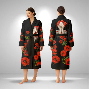 Кимоно женское из плюшевого велюра Mystic Blossom 29493 S