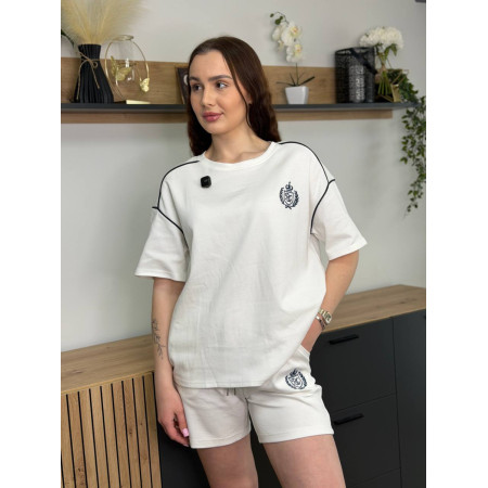 Костюм женский летний из коттона Fashion 188 20569 S белый