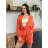 Костюм женский летний из жатого батиста Fashion 2610 20577 оранжевый