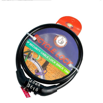 Велосипедный кодовый замок тросовый KIHUU LOCK 427 10199 8 мм 65 см