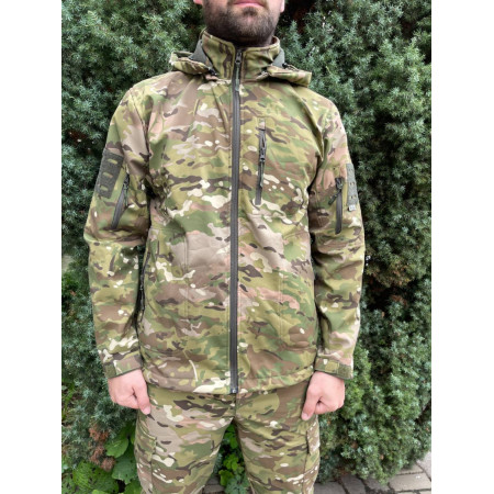 Куртка мужская тактическая на флисе Мультикам Турция 8818 XXXL хаки