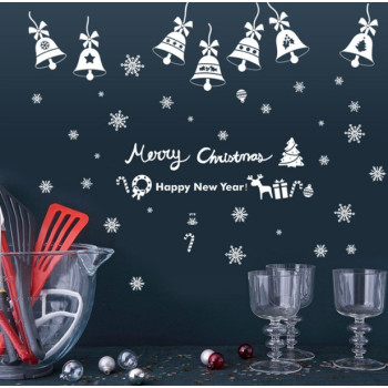 Набор новогодних наклеек на окно Merry Christmas 4 13749 30х43 см 2 листа
