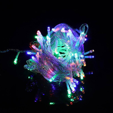 Гирлянда светодиодная от сети с белым проводом Y25-01M 19598 3.5 м 100 LED мультиколор