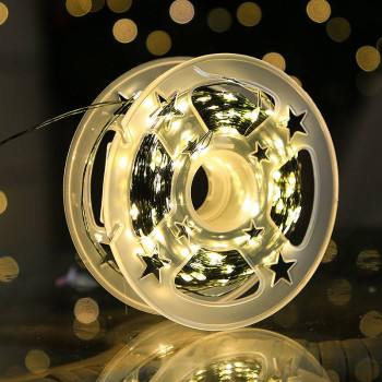 Гирлянда светодиодная от сети с зеленым проводом Роса Y20-36WW 19644 50 м теплый желтый