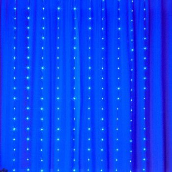 Гирлянда светодиодная от сети Штора Y-033B 19645 3х2 м 280 LED синяя