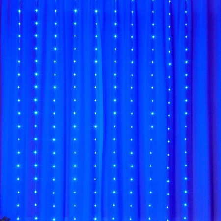 Гирлянда светодиодная от сети Штора Y-033B 19645 3х2 м 280 LED синяя