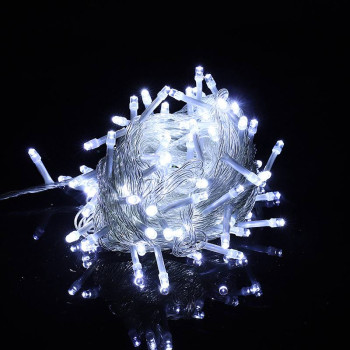 Гирлянда светодиодная от сети с белым проводом Y25-04W 19639 8 м 200 LED холодный белый