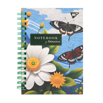 Блокнот для записей на спирале в клетку А6 YES 7 БЦ Ukrainian notebook 152027 64 листа