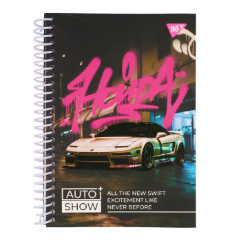 Блокнот для записей в клетку на спирале А5 YES 7 БЦ Auto show Honda 152014 64 листа